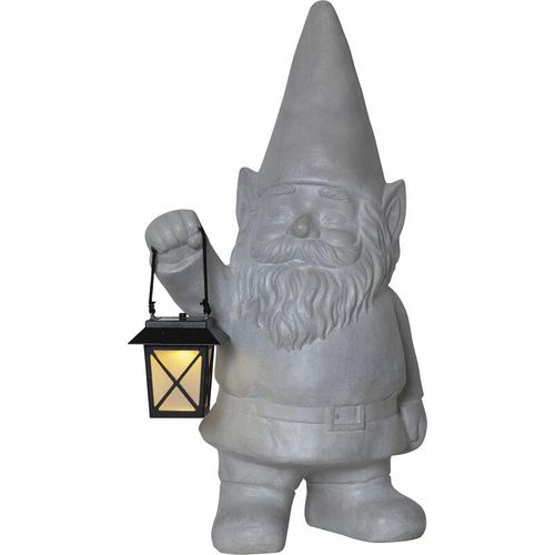 7391482045393 - Star Trading - LED-Solar-FigurGnomy Zwerg mit Laterne grau