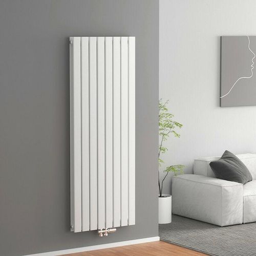 7426763776939 - Heizkörper Design Flachheizkörper 160x62cm Vertikal Doppelschicht Mittelanschluss 1988W - 1600x620mm Doppellagig Weiß Radiator - Meykoers