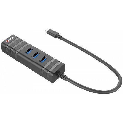 4002888432498 - USB 31 Hub & Gigabit Ethernet Adapter - Netzwerk- USB-Adapter - USB 31 Gen 1 - Gigabit Ethernet x 1 + USB 31 x 3