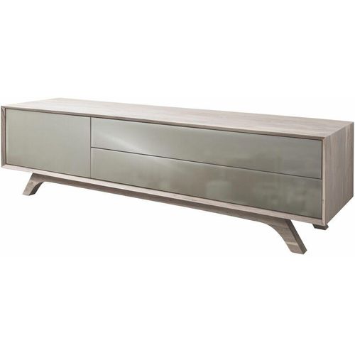 4251213563660 - Massivmoebel24de - TV-Board Akazie 180x45x50 braun-creme lackiert tromso 005 - hellbraun   creme