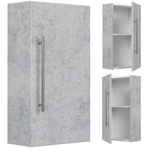 4251581554819 - Lomadox - Badezimmer Hängeschrank in Beton-Optik ABUJA-02 b h t 35 62 17cm