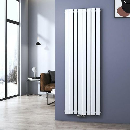 7426763777028 - Heizkörper Design Flachheizkörper 180x62cm Vertikal Einzelne Schicht Mittelanschluss 1265W - 1800x620mm Einlagig Weiß Radiator - Meykoers