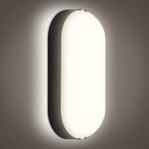 9364303886862 - Led Feuchtraumleuchte 15W Schutzklasse IP54 Badlampe Lamp 1 Stück - Schwarz + Weiß - Swanew