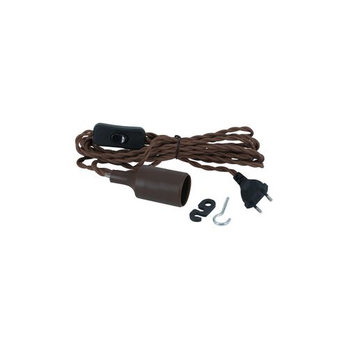 7350067690601 - E27 Lampenfassung Helix 4m Textilkabel Braun Eurostecker Venso Ecosolutions Lampenfassung E27 mit Kabel für E27 LED Lampe Bulb Holder Kabel für Lampe Fassung E27 7350067690601 - E27 Lampenfassung Helix 4m Textilkabel Braun Eurostecker Venso Ecosolutions Lampenfassung E27 mit Kabel für E27 LED Lampe Bulb Holder Kabel für Lampe Fassung E27