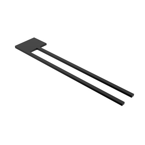 4260642311810 - kalb Handtuchhalter Slim mit zwei Stangen für Waschtisch schwarz Aluminium Länge 400mm Höhe 6mm Tiefe 80mm 4260642311810 - kalb Handtuchhalter Slim mit zwei Stangen für Waschtisch schwarz Aluminium Länge 400mm Höhe 6mm Tiefe 80mm