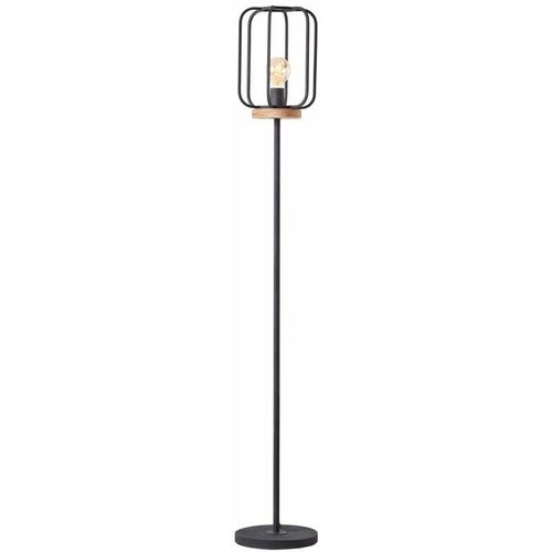 4004353395321 - Lampe Tosh Standleuchte 1flg antik holz schwarz korund 1x A60 E27 40W Holz aus nachhaltiger Waldwirtschaft (fsc) - braun - Brilliant