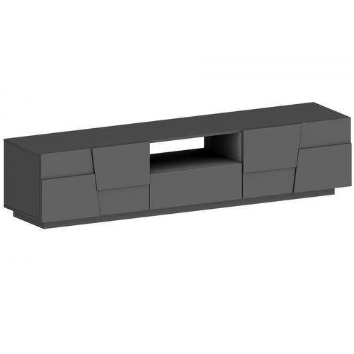 4068222555025 - Lowboard INOSIGN Pongo Sideboards Gr B H T 220 cm x 46 cm x 442 cm 1 schwarz (anthrazit matt) Lowboards