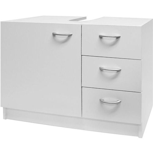 4250525301083 - - casaria® Waschbeckenunterschrank 3 Schubladen 63x54x30cm Badezimmer Unterschrank Waschtischunterschrank Badschrank weiß