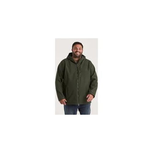 4057651433288 - Softshelljacke STOY STW 17 MN SFTSHLL JCKT Herren Gr 6XL grün (olivgrün) Oberstoff Oberseite 92% Polyester 8% Elasthan Rückseite 100% Polyester Futter 100% Polyester sportlich Jacken Wasserabweisende atmungsaktive Softshelljacke mit abnehmbarer Kapuze