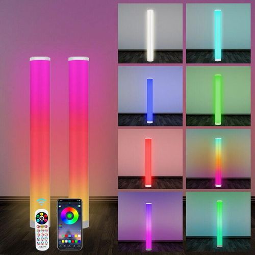 0726503674769 - Wolketon - led Stehleuchte Lichtsäule Stehlampe 6W104cm rgb Standleuchte Dimmbar Atmosphäre Lampe Eck Standleuchte Fernbedienung