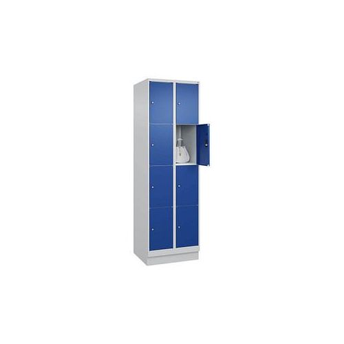 4066681683488 - Schließfachschrank Classic PLUS enzianblau lichtgrau 080020-204 S10003 8 Schließfächer 600 x 500 x 1850 cm 4066681683488 CP