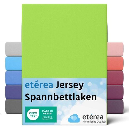 4055971102082 - Comfort Jersey Spannbettlaken Apfelgruen 200x220 cm - 200x220 cm - Apfelgruen - Etérea