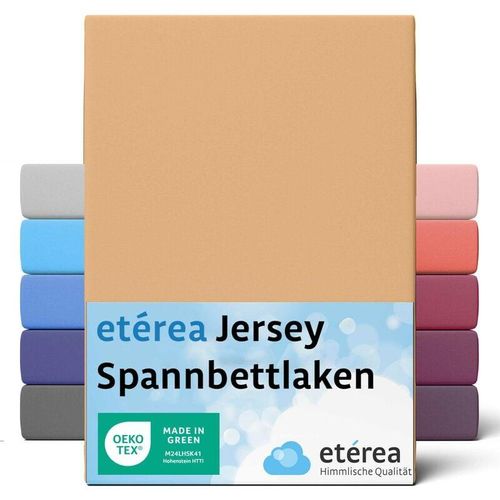 4055971102143 - Comfort Jersey Spannbettlaken Sand 200x220 cm - 200x220 cm - Sand - Etérea