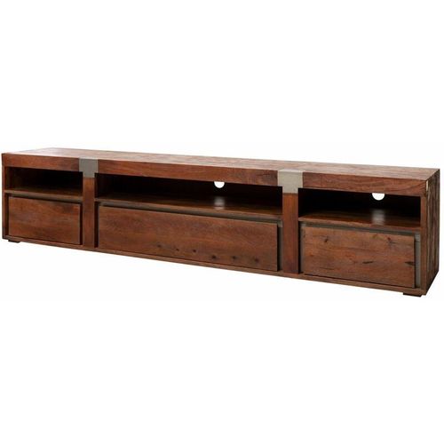 4251213561604 - Massivmoebel24de - TV-Board Mango 250x48x55 braun lackiert Amsterdam 27 - braun