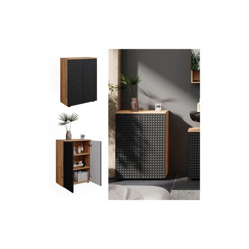 4066731405367 - Badschrank Irma Eiche Anthrazit 60 x 81 cm Badezimmer 4066731405367 - Badschrank Irma Eiche Anthrazit 60 x 81 cm Badezimmer