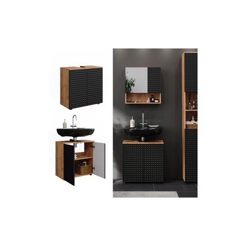 4066731405336 - Waschbeckenunterschrank Irma Eiche Anthrazit 60 x 59 cm Badezimmer 4066731405336 - Waschbeckenunterschrank Irma Eiche Anthrazit 60 x 59 cm Badezimmer