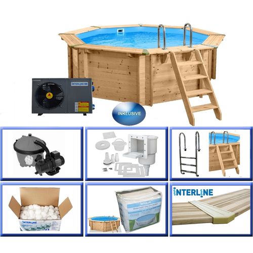 8720958000052 - Holzpool Java Wärmepumpen Set ø 355 m 116m + Wärmepumpe 30KW im Set 8720958000052 - Holzpool Java Wärmepumpen Set ø 355 m 116m + Wärmepumpe 30KW im Set