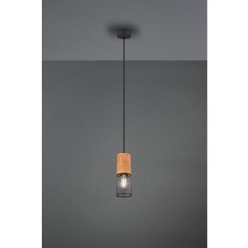 8055303912804 - Iperbriko - Aufhängung Tosh Schwarz 1xE27 Holz- und Metallkäfig Ø10 cm Trio Lighting