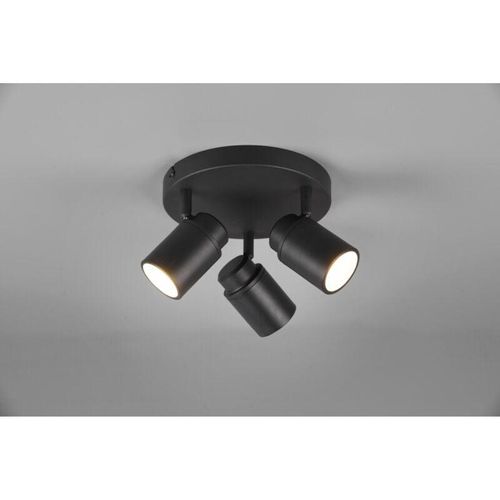 8055303855637 - Iperbriko - Runder Strahler 3 verstellbare Spots aus schwarzem Metall Angelo Trio Lighting