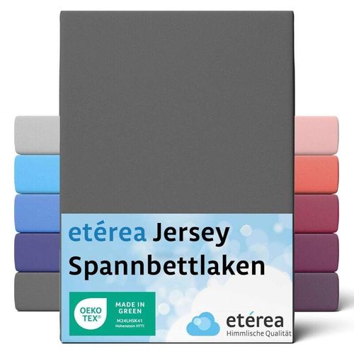 4055971101016 - Comfort Jersey Spannbettlaken Anthrazit 100x200 cm - 120x200 cm - Anthrazit - Etérea