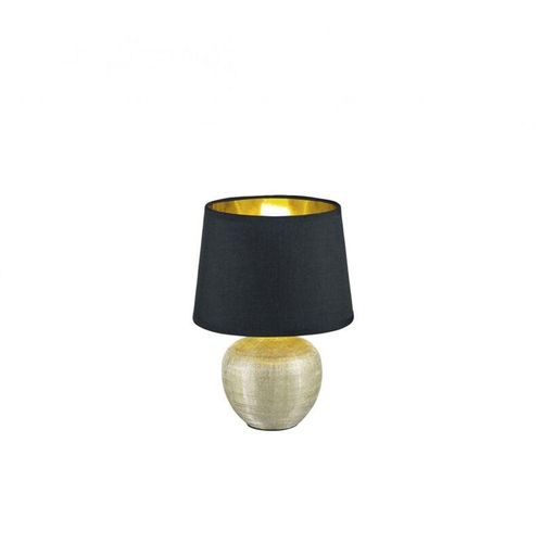 8055303873969 - Moderne Tischlampe Gold Keramik Schwarz Luxor Lampenschirm Ø18 cm Trio Lighting 8055303873969 - Moderne Tischlampe Gold Keramik Schwarz Luxor Lampenschirm Ø18 cm Trio Lighting
