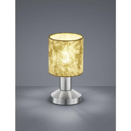 8055303860082 - Iperbriko - Tischlampe Garda Nickel und Gold Stoff Ø9 cm Trio Lighting