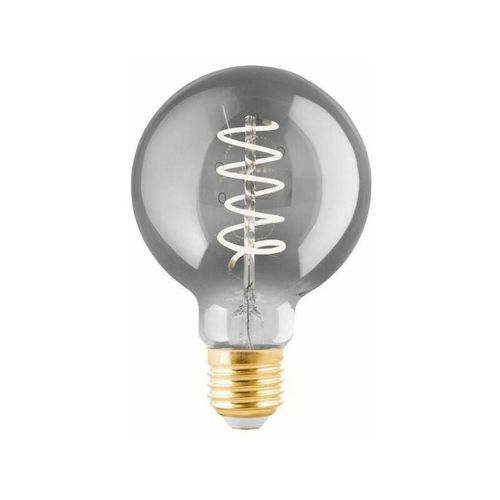 9008606228164 - 110085 led Filament Leuchtmittel E27 Decorative Spiral schwarz-transparent Glas bedampft L12cm Ø8cm dimmbar 2000K - Eglo