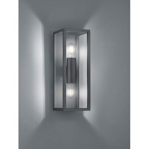 8055303834687 - Iperbriko - Wandleuchte Garonne Anthrazit Doppellicht Oben und Unten IP44 Trio Lighting