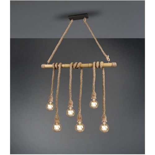 8055303912910 - Iperbriko - Vintage Aufhängung Wilma Bamboo Bar And Rope L100 cm Trio Lighting