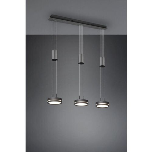 8055303911791 - Iperbriko - Aufhängung Kitchen Island 3 Led Discs Franklin Anthrazit Moderne Trio-Beleuchtung