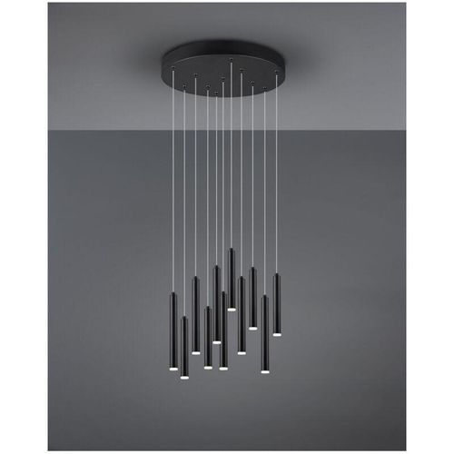 8055303912231 - Iperbriko - Tubular Modern Suspension 11 schwarze LED-Röhren Ø40 cm Trio-Beleuchtung