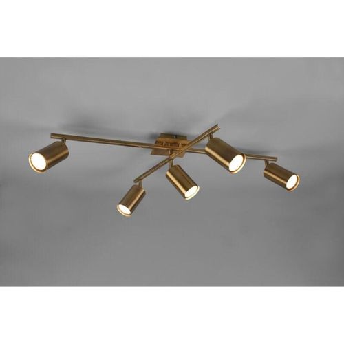 8055303887096 - Iperbriko - Deckenleuchte mit 5 verstellbaren Spotlights Marley Aged Brass Trio Lighting