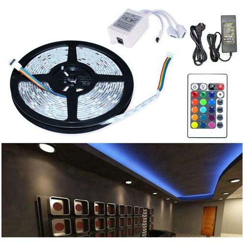 9784297950637 - SWANEW Ensemble de bande LED bande LED RGB 5050 SMD bande LED 4M 30 LED LED non étanche (IP20) avec télécommande 24 boutons