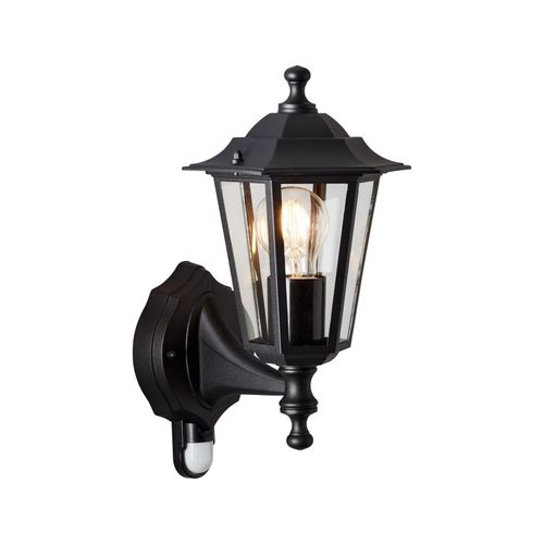 4004353356674 - Lampe Carleen Außenwandleuchte Bewegungsmelder schwarz 1x A60 E27 60W IP-Schutzart 23 - regengeschützt - schwarz - Brilliant