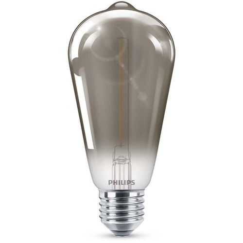 8718699759650 - Led Lampe ersetzt 11W E27 Edisonform ST64 grau warmweiß 136 Lumen nicht dimmbar 1er Pack - grey - Philips