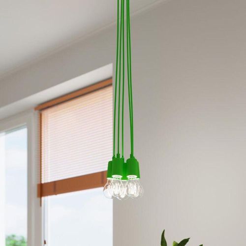 4066989029308 - Pendelleuchte Dani in Grün E27 3-flammig - green - Famlights