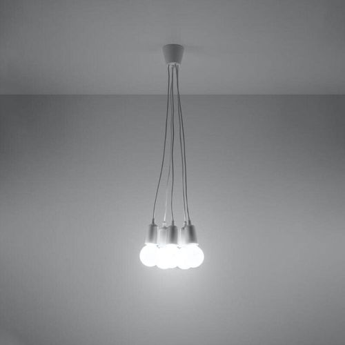 4066989029438 - Pendelleuchte Dani in Weiß E27 5-flammig - white - Famlights