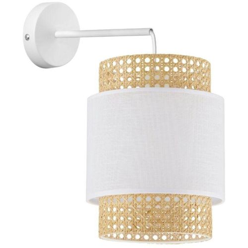 4066989001502 - Famlights - Wandleuchte Kate in Weiß und Braun E27 - white