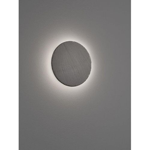 8055303835608 - Iperbriko - Runde dimmbare LED-Wandleuchte Raven Hintergrundbeleuchtung Schieferschwarz Ø20 cm Trio Lighting