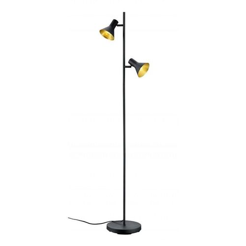 8055303885405 - Iperbriko - Moderne minimalistische Stehlampe 2 Strahler E14 Strahler Nina Black and Gold Trio Lighting