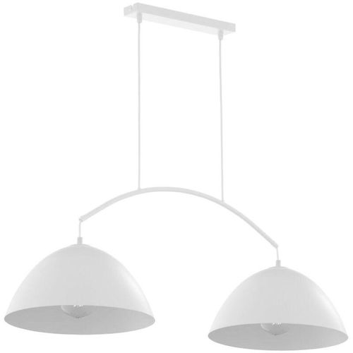 4066989001120 - Pendelleuchte Lean in Weiß E27 2-flammig - white - Famlights