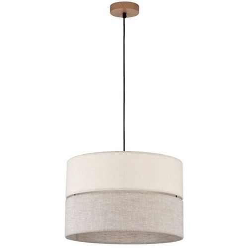 4066989011921 - Pendelleuchte Amal in Beige E27 1-flammig 380mm - beige - Famlights