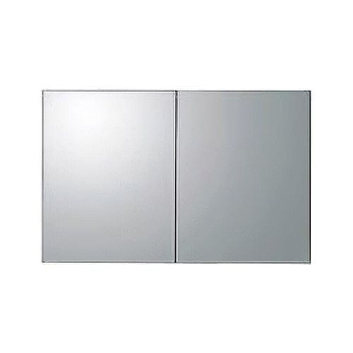 4250347306167 - Aluminium-Spiegelschrank 2-türig - innen und außen Spiegel - 100 x 66 x 12 cm