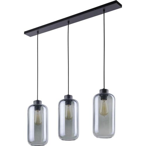 4065849163305 - Pendelleuchte Alessandro in Graphit und Schwarz E27 3-flammig - grey - Famlights