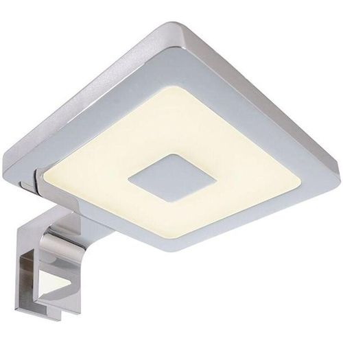 4042943142368 - Led Spiegelleuchte Eckig ii in Silber und Chrom 45W - grey - Deko-light