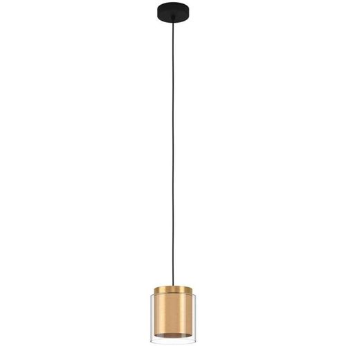 9002759996512 - 99651 Hängeleuchte lagunitas schwarz messing gold klar H110 Ø15cm dimmbar - Eglo