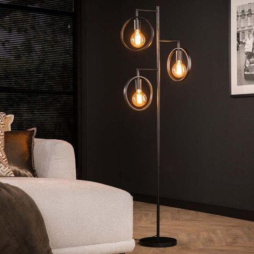 4066989036924 - Famlights - Stehleuchte Idris in Altsilber E27 3-flammig - grey