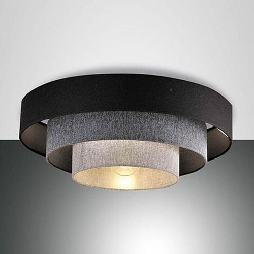 8019282519263 - Fabas Luce Lighting - Fabas Luce Deckenleuchte Brava in Schwarz und Grau E27 [Gebraucht - black