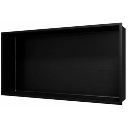 5404024115422 - Aloni - Wandnische Edelstahl schwarz matt rostfrei 300x600x100mm - Schwarz Matt