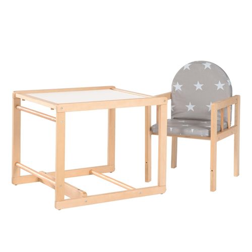4005317299822 - Kombihochstuhl Little Stars Hochstuhl wandelbar zu Tisch & Stuhl Holz natur Sitz gepolstert 4005317299822 - Kombihochstuhl Little Stars Hochstuhl wandelbar zu Tisch & Stuhl Holz natur Sitz gepolstert